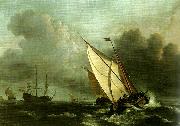 willem van de velde  the younger a rising gale USA oil painting artist